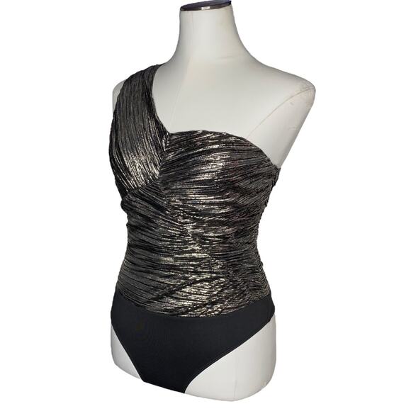 H:ours Aysm Bodysuit in Silver & Black size XS - Picture 4 of 12
